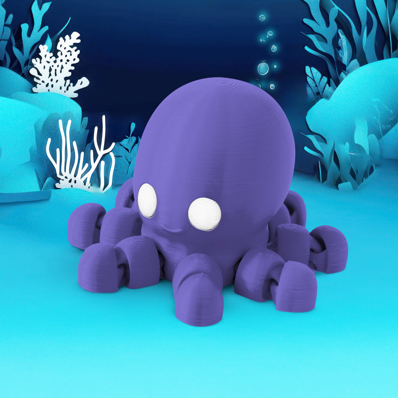 Distracties Octopus - 3D Printed Articulated Toy Fidget Friend