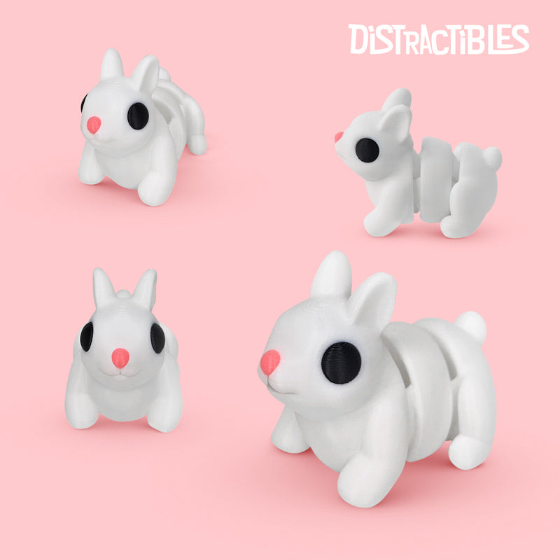 Distracties Bunny - 3D Printed Articulated Toy Fidget Friend