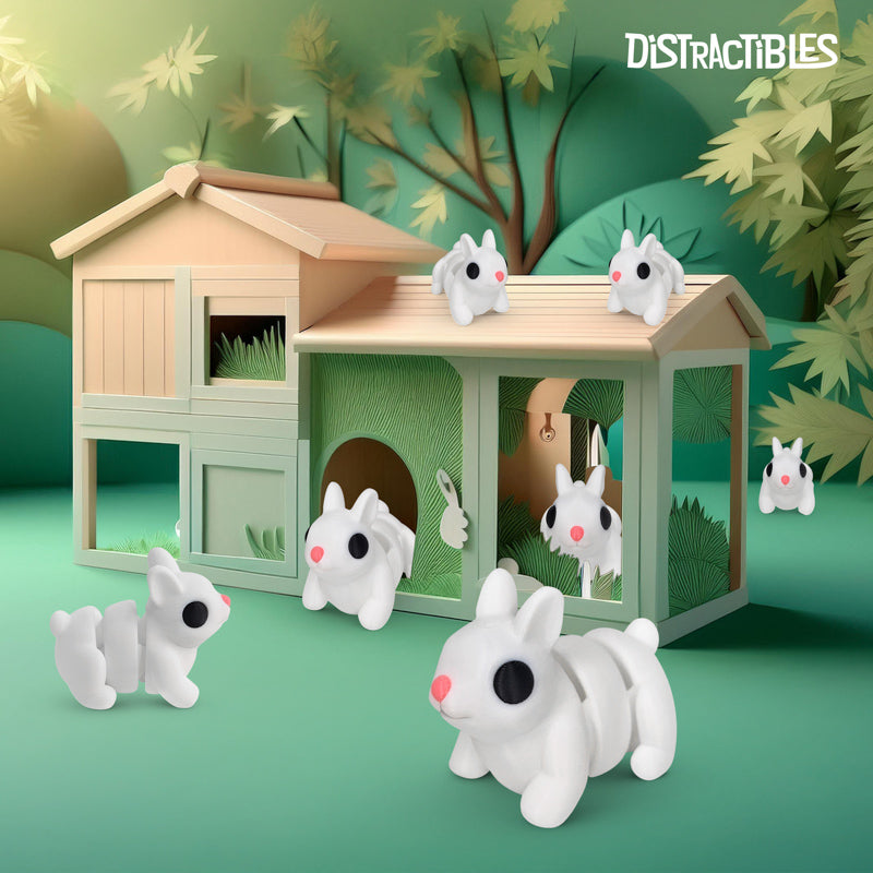 Distracties Bunny - 3D Printed Articulated Toy Fidget Friend