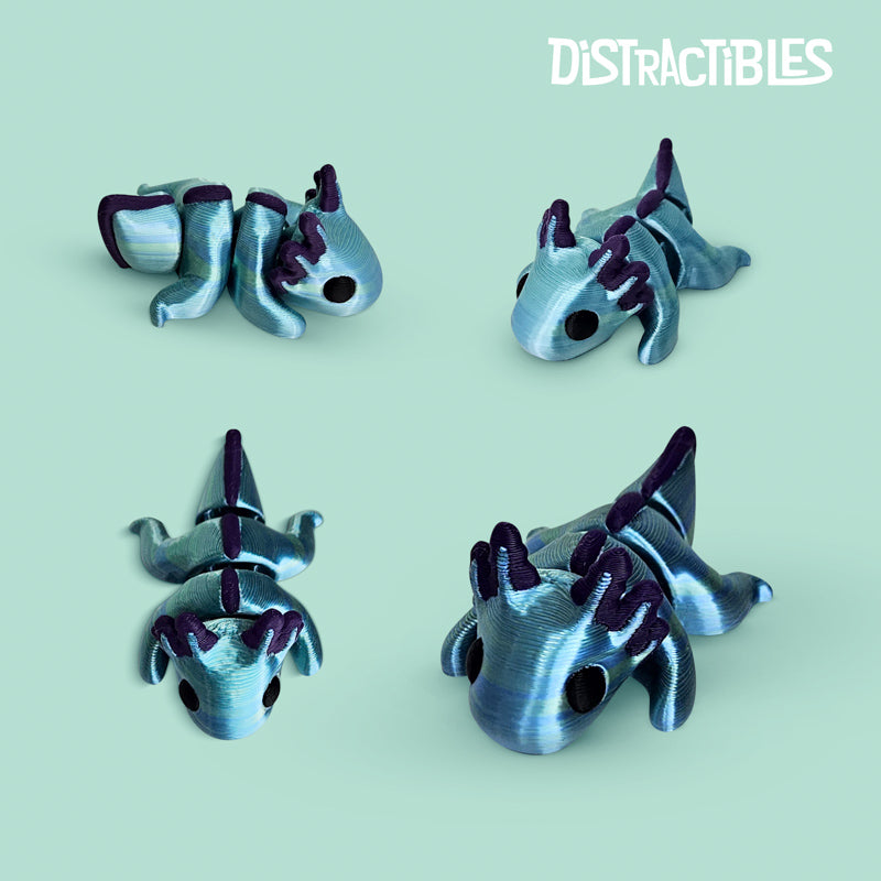 Distracties Axolotl - 3D Printed Articulated Toy Fidget Friend