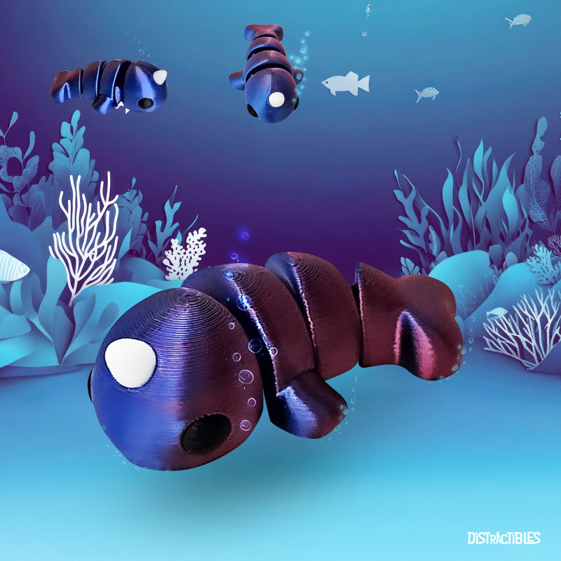 Distracties Narwhal - 3D Printed Articulated Toy Fidget Friend