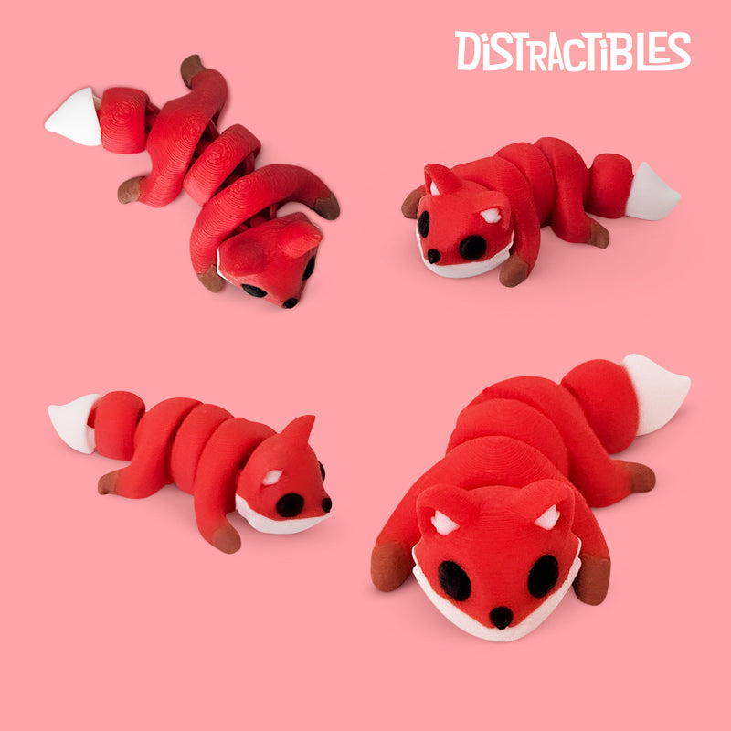 Distracties Fox - 3D Printed Articulated Toy Fidget Friend