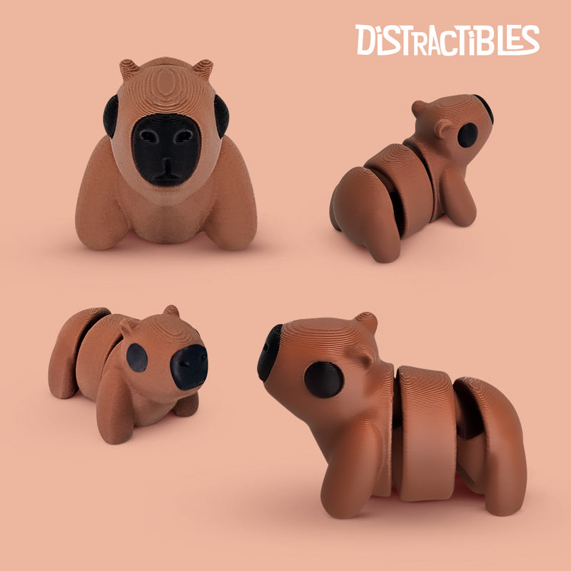 Distracties Capybara - 3D Printed Articulated Toy Fidget Friend