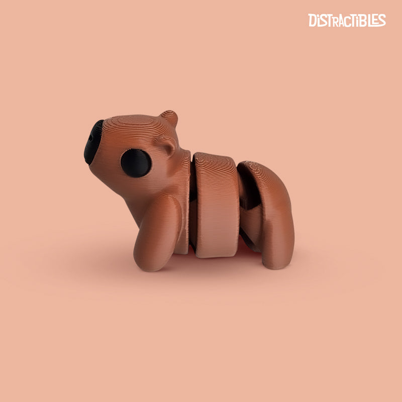 Distracties Capybara - 3D Printed Articulated Toy Fidget Friend