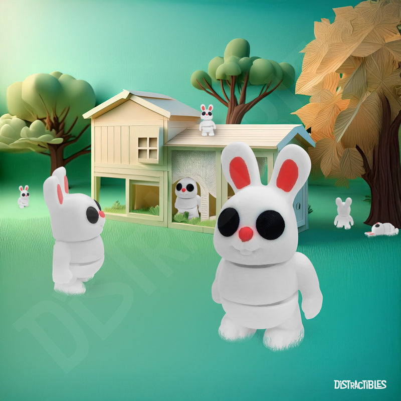 Distracties Bunny - 3D Printed Articulated Toy Fidget Friend