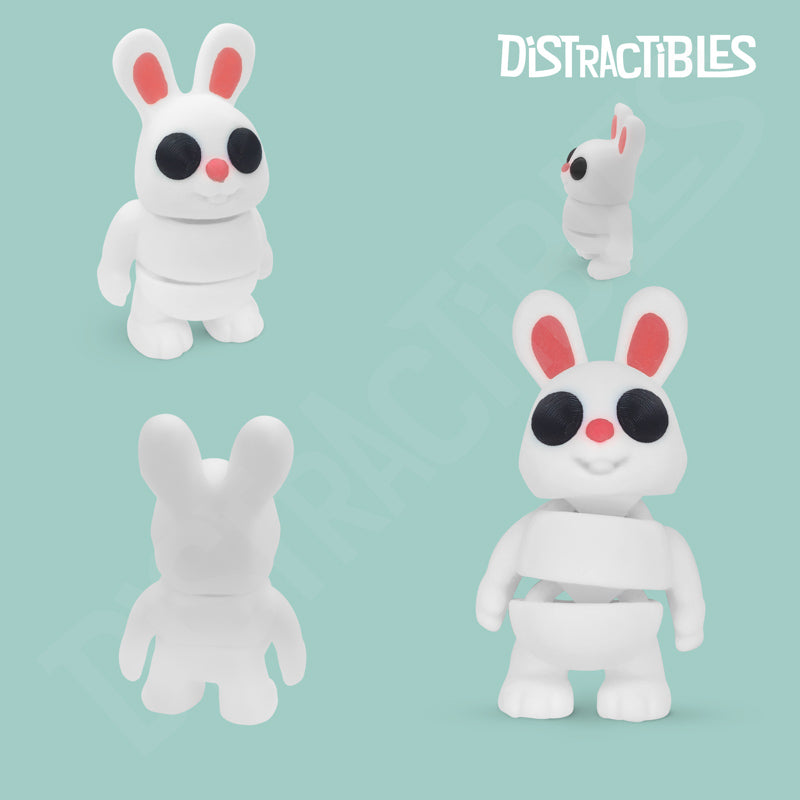 Distracties Bunny - 3D Printed Articulated Toy Fidget Friend