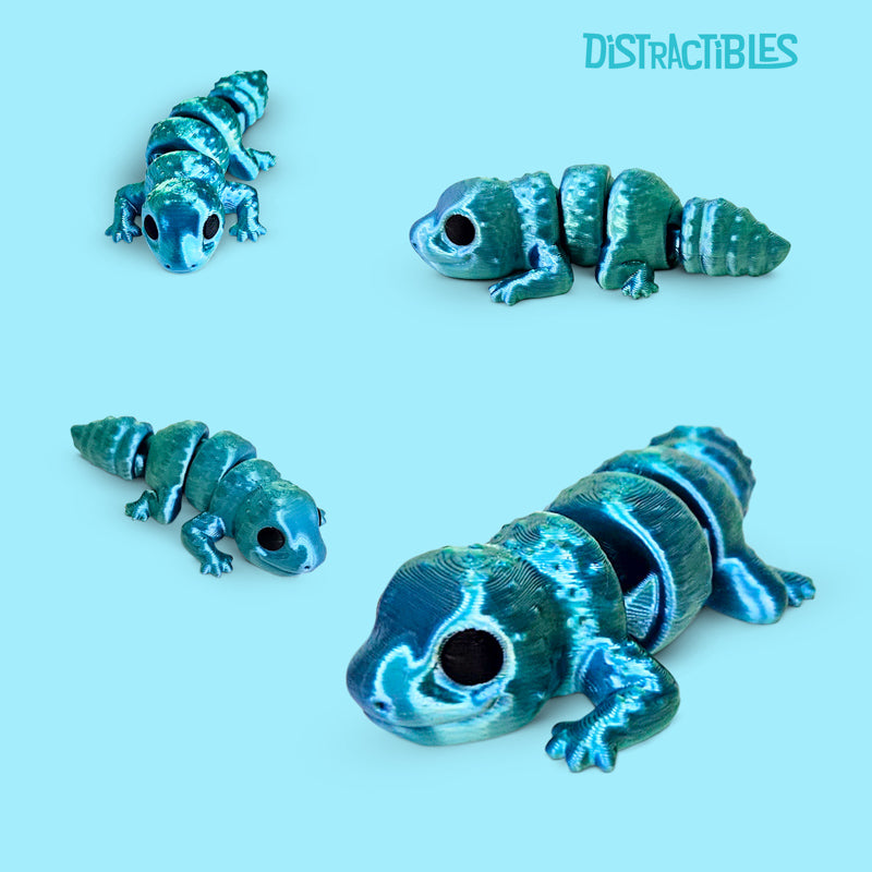 Distracties Leopard Gecko - 3D Printed Articulated Toy Fidget Friend