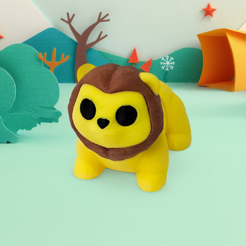 Distracties Lion - 3D Printed Articulated Toy Fidget Friend