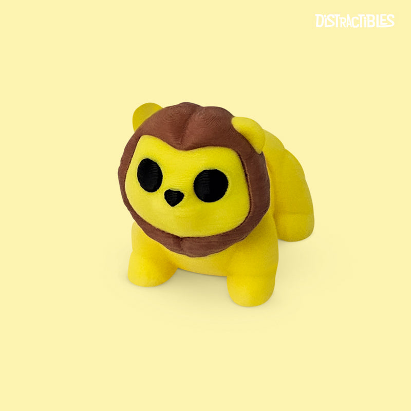 Distracties Lion - 3D Printed Articulated Toy Fidget Friend