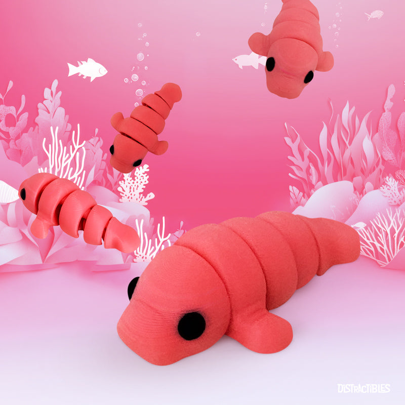 Distracties Manatee - 3D Printed Articulated Toy Fidget Friend