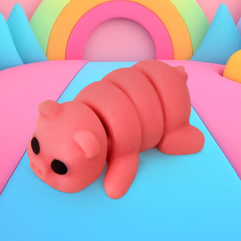 Distracties Pig - 3D Printed Articulated Toy Fidget Friend