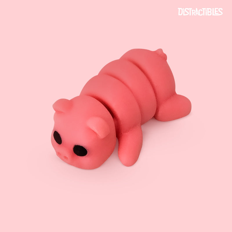 Distracties Pig - 3D Printed Articulated Toy Fidget Friend