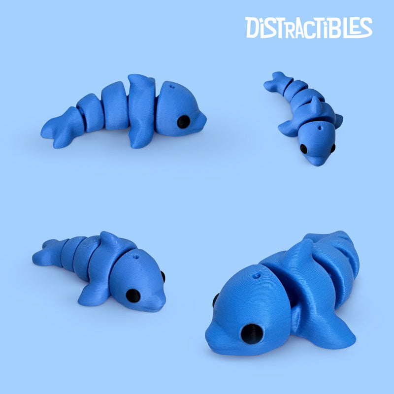 Distracties Dolphin - 3D Printed Articulated Toy Fidget Friend