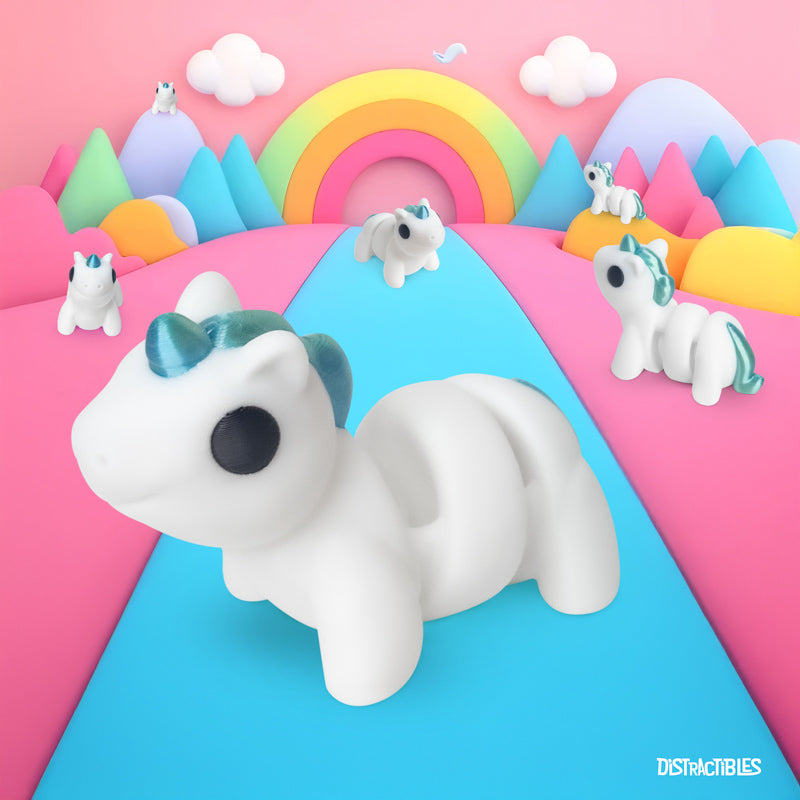 Distracties Unicorn - 3D Printed Articulated Toy Fidget Friend