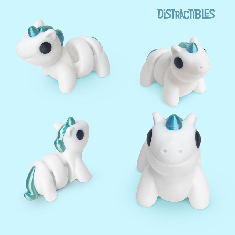 Distracties Unicorn - 3D Printed Articulated Toy Fidget Friend