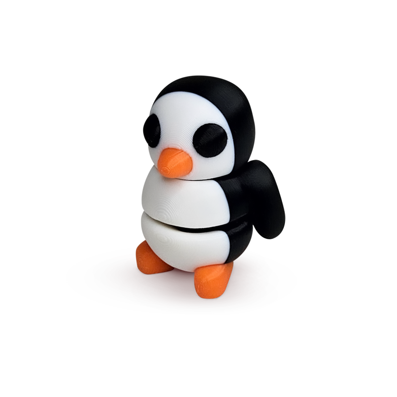 Distracties Penguin - 3D Printed Articulated Toy Fidget Friend