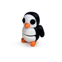 Thumbnail for Distracties Penguin - 3D Printed Articulated Toy Fidget Friend