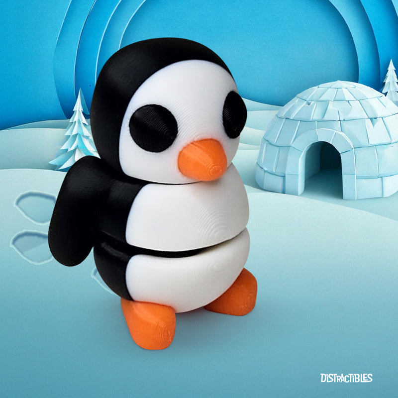 Distracties Penguin - 3D Printed Articulated Toy Fidget Friend