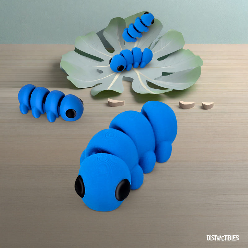 Distracties Caterpillar - 3D Printed Articulated Toy Fidget Friend