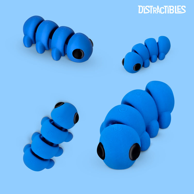 Distracties Caterpillar - 3D Printed Articulated Toy Fidget Friend