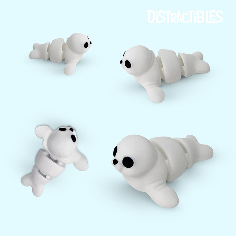 Distracties Seal - 3D Printed Articulated Toy Fidget Friend