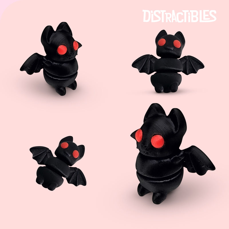 Distracties Bat - 3D Printed Articulated Toy Fidget Friend