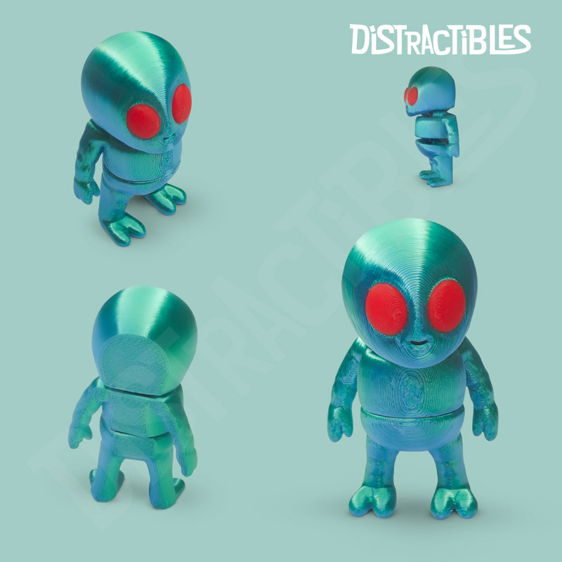 Distracties Alien - 3D Printed Articulated Toy Fidget Friend