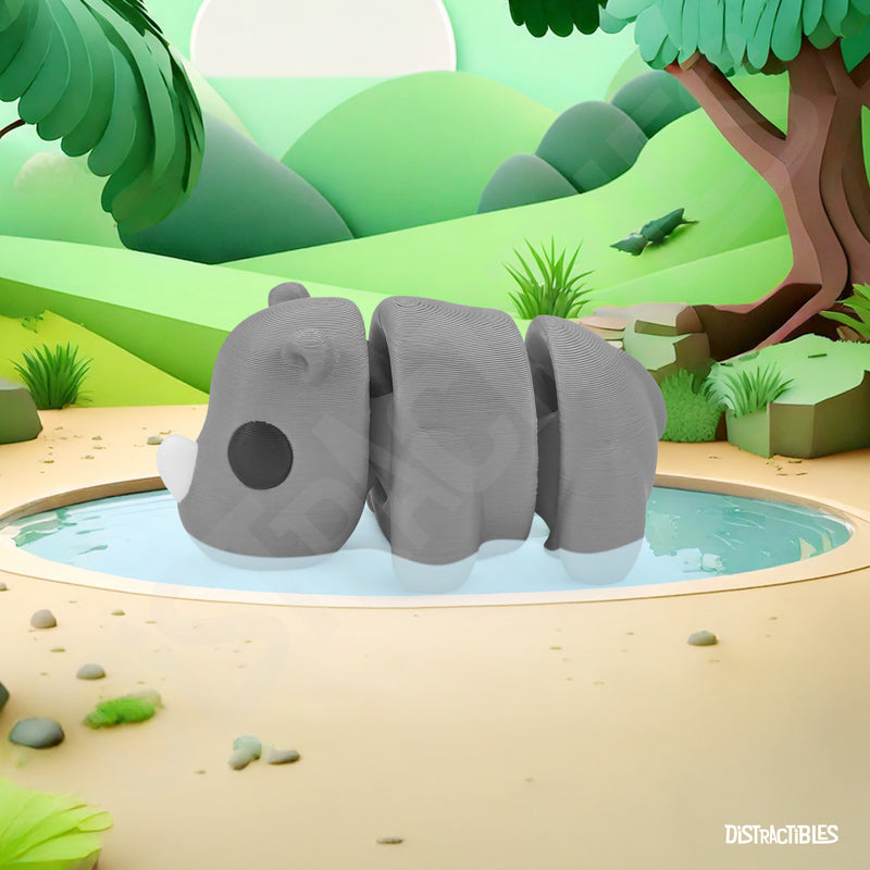 Distracties Rhino - 3D Printed Articulated Toy Fidget Friend