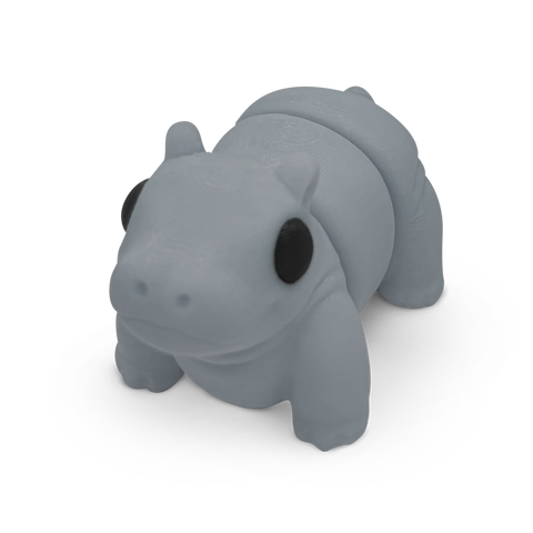 Distracties Hippo - 3D Printed Articulated Toy Fidget Friend