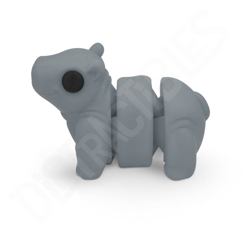 Distracties Hippo - 3D Printed Articulated Toy Fidget Friend