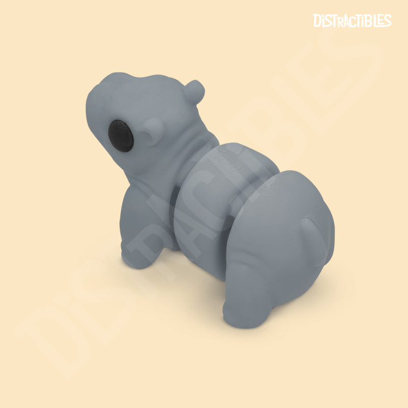 Distracties Hippo - 3D Printed Articulated Toy Fidget Friend