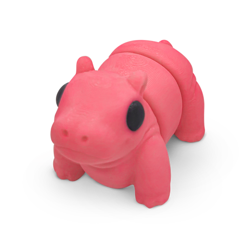 Distracties Hippo - 3D Printed Articulated Toy Fidget Friend