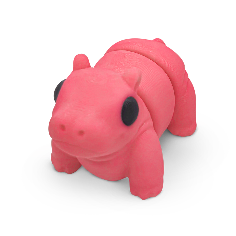 Distracties Hippo - 3D Printed Articulated Toy Fidget Friend