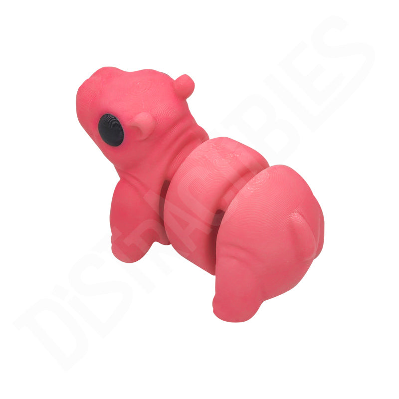 Distracties Hippo - 3D Printed Articulated Toy Fidget Friend