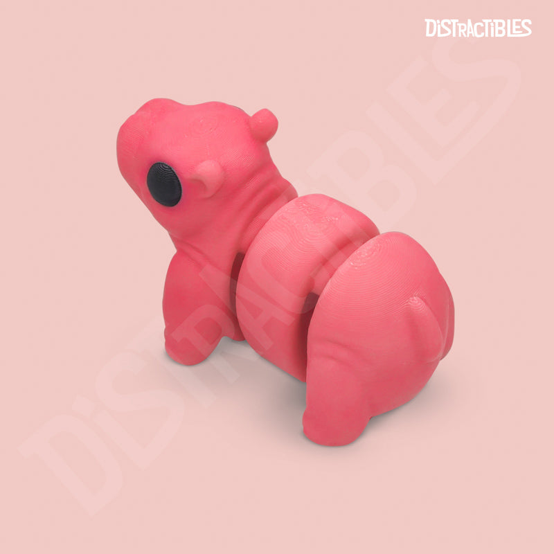 Distracties Hippo - 3D Printed Articulated Toy Fidget Friend