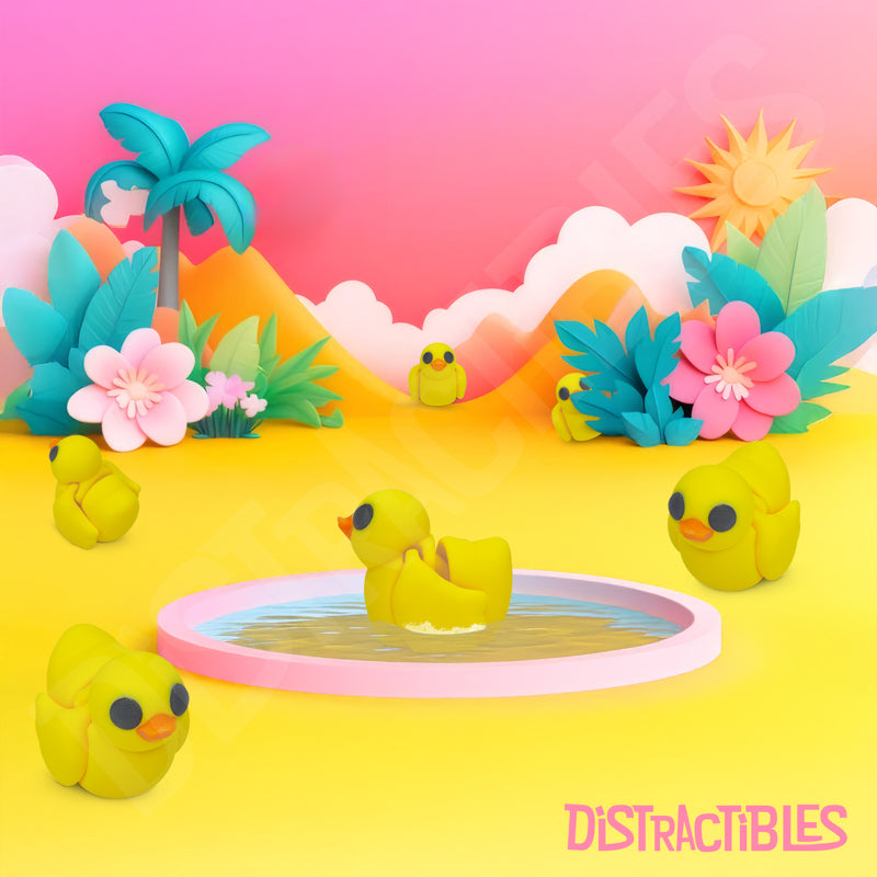 Distracties Duck - 3D Printed Articulated Toy Fidget Friend