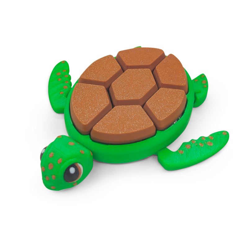 Turtle Fidget Clicker Keychain - Ultra-Clicky Mechanical Switch, Stress & Anxiety Relief Toy