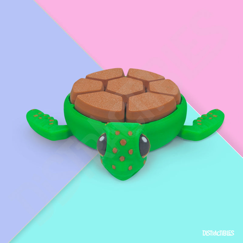 Turtle Fidget Clicker Keychain - Ultra-Clicky Mechanical Switch, Stress & Anxiety Relief Toy