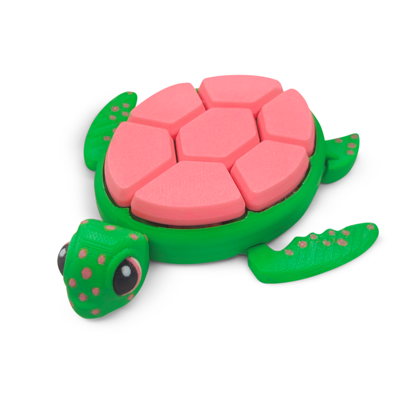 Turtle Fidget Clicker Keychain - Ultra-Clicky Mechanical Switch, Stress & Anxiety Relief Toy