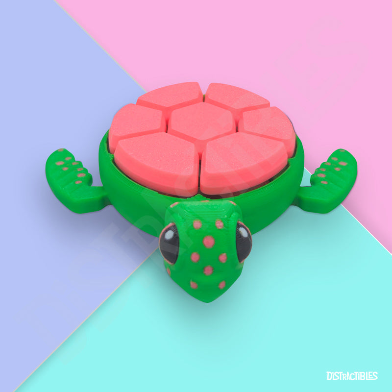 Turtle Fidget Clicker Keychain - Ultra-Clicky Mechanical Switch, Stress & Anxiety Relief Toy