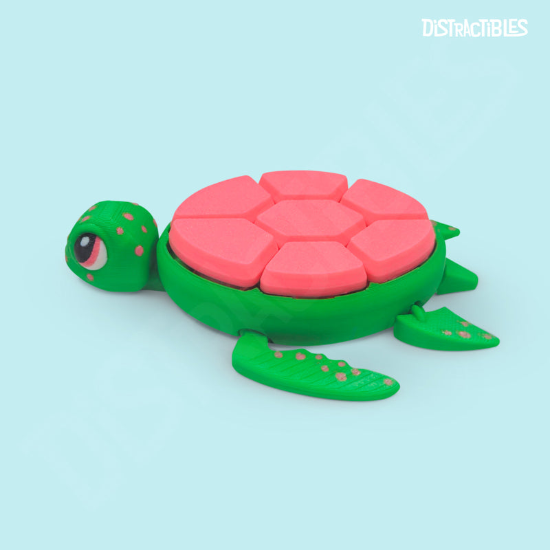 Turtle Fidget Clicker Keychain - Ultra-Clicky Mechanical Switch, Stress & Anxiety Relief Toy