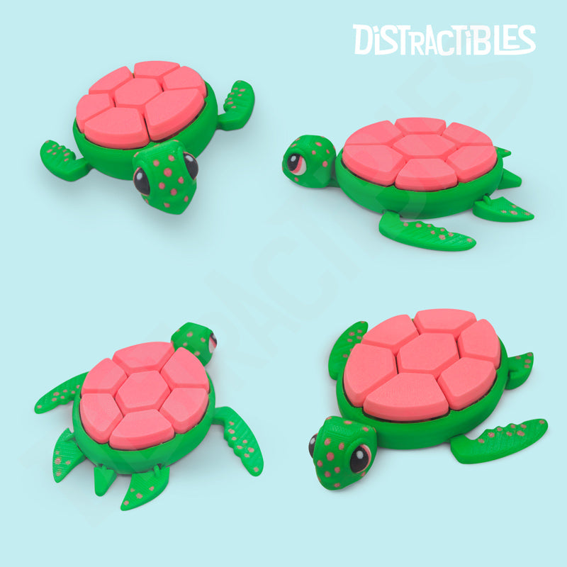 Turtle Fidget Clicker Keychain - Ultra-Clicky Mechanical Switch, Stress & Anxiety Relief Toy