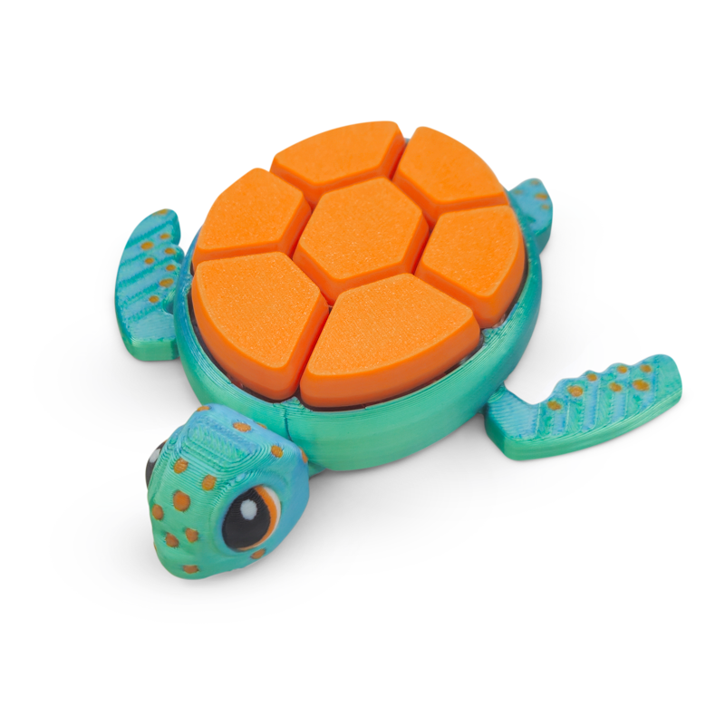 Turtle Fidget Clicker Keychain - Ultra-Clicky Mechanical Switch, Stress & Anxiety Relief Toy