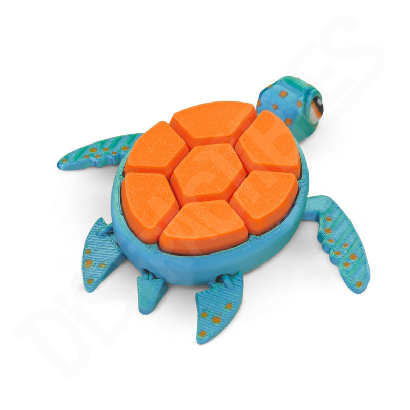 Turtle Fidget Clicker Keychain - Ultra-Clicky Mechanical Switch, Stress & Anxiety Relief Toy