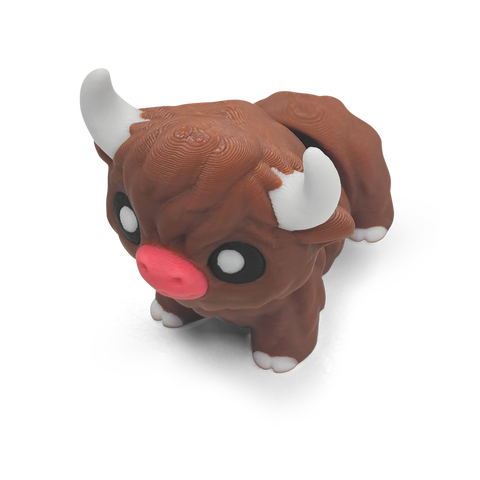 Distracties Highland Cow - 3D Printed Articulated Toy Fidget Friend