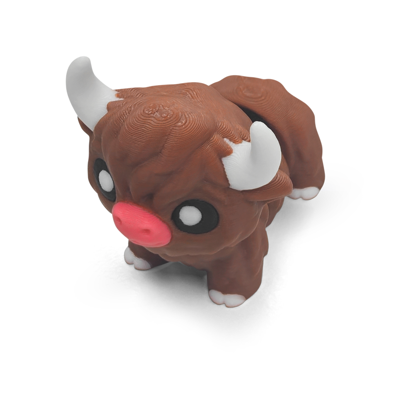 Distracties Highland Cow - 3D Printed Articulated Toy Fidget Friend