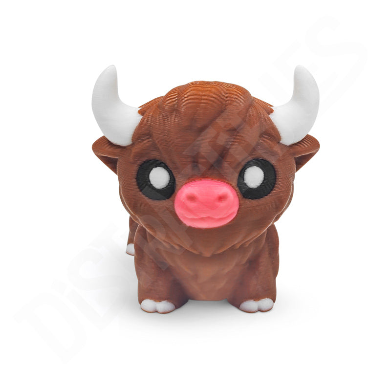 Distracties Highland Cow - 3D Printed Articulated Toy Fidget Friend