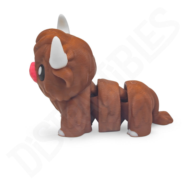 Distracties Highland Cow - 3D Printed Articulated Toy Fidget Friend