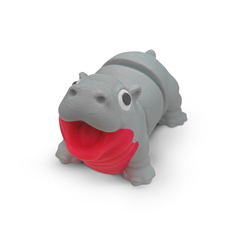 Distracties Moo Deng bb Hippo - 3D Printed Articulated Toy Fidget Friend