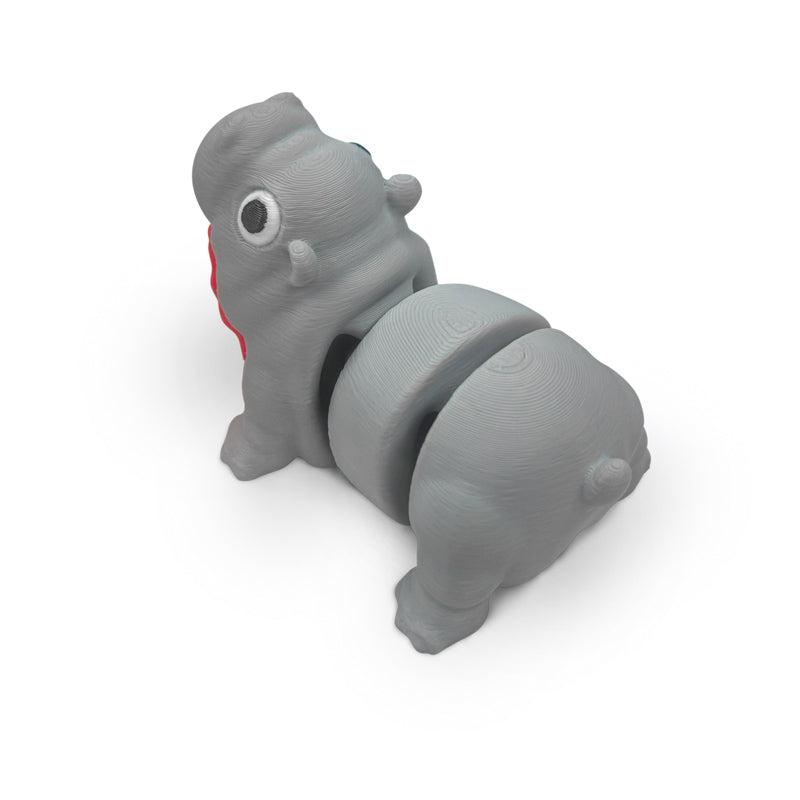 Distracties Moo Deng bb Hippo - 3D Printed Articulated Toy Fidget Friend